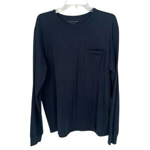 Outerknown Shirt Long Sleeve Pocket Organic Pima Cotton Peru Blue Mens Large